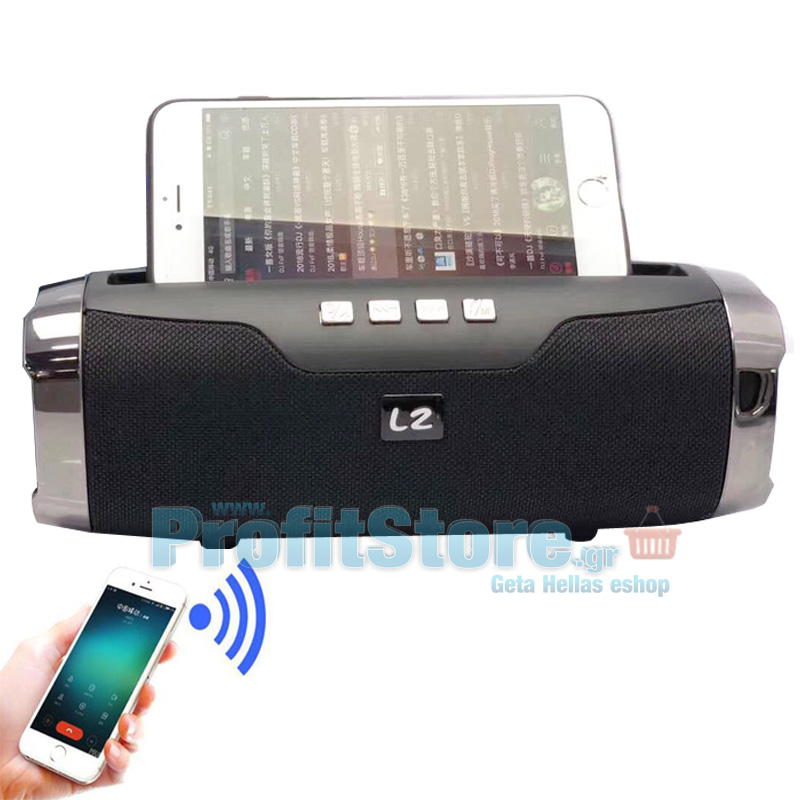 Ασύρματο Φορητό Ηχείο Bluetooth με Μικρόφωνο για Handsfree Ομιλία - Multimedia USB/SD/FM/AUX MP3 Player & Βάση Κινητού